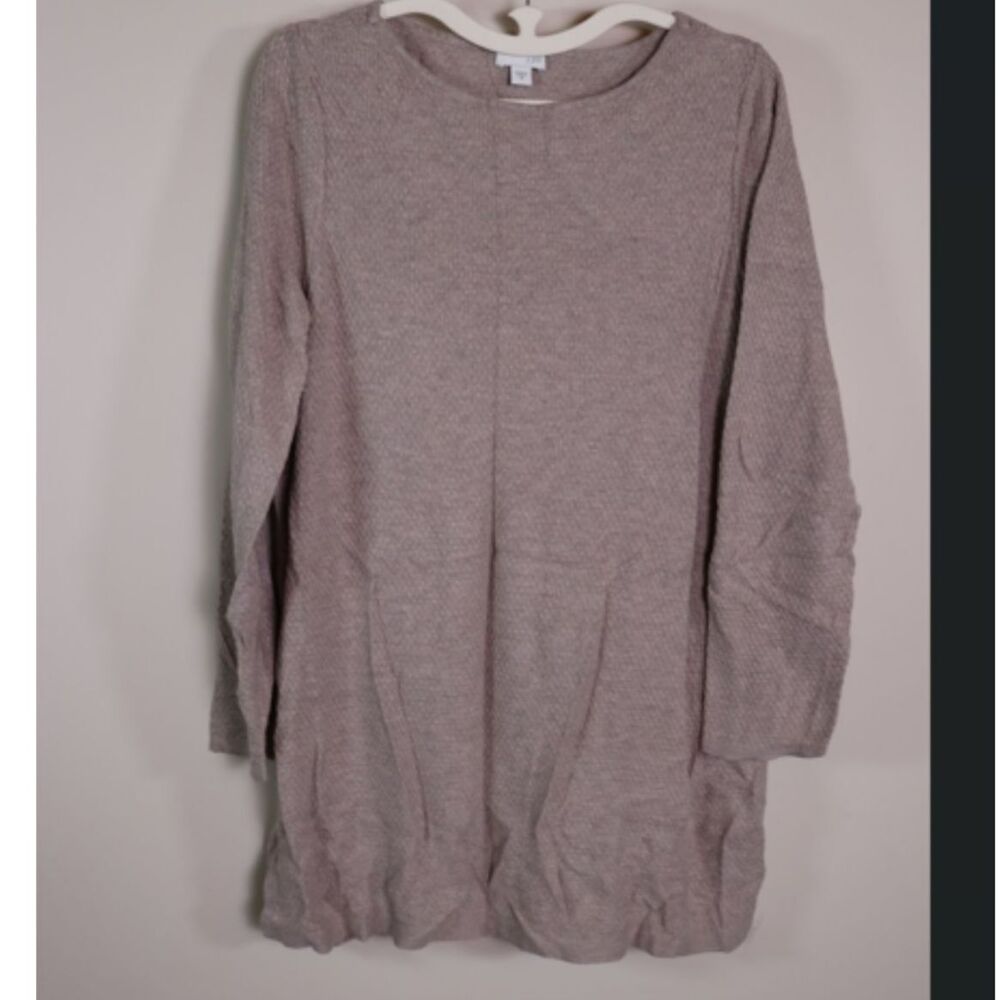 J Jill Soft Knit Tunic Top Long Sleeve Scoop Neck Stretch Medium